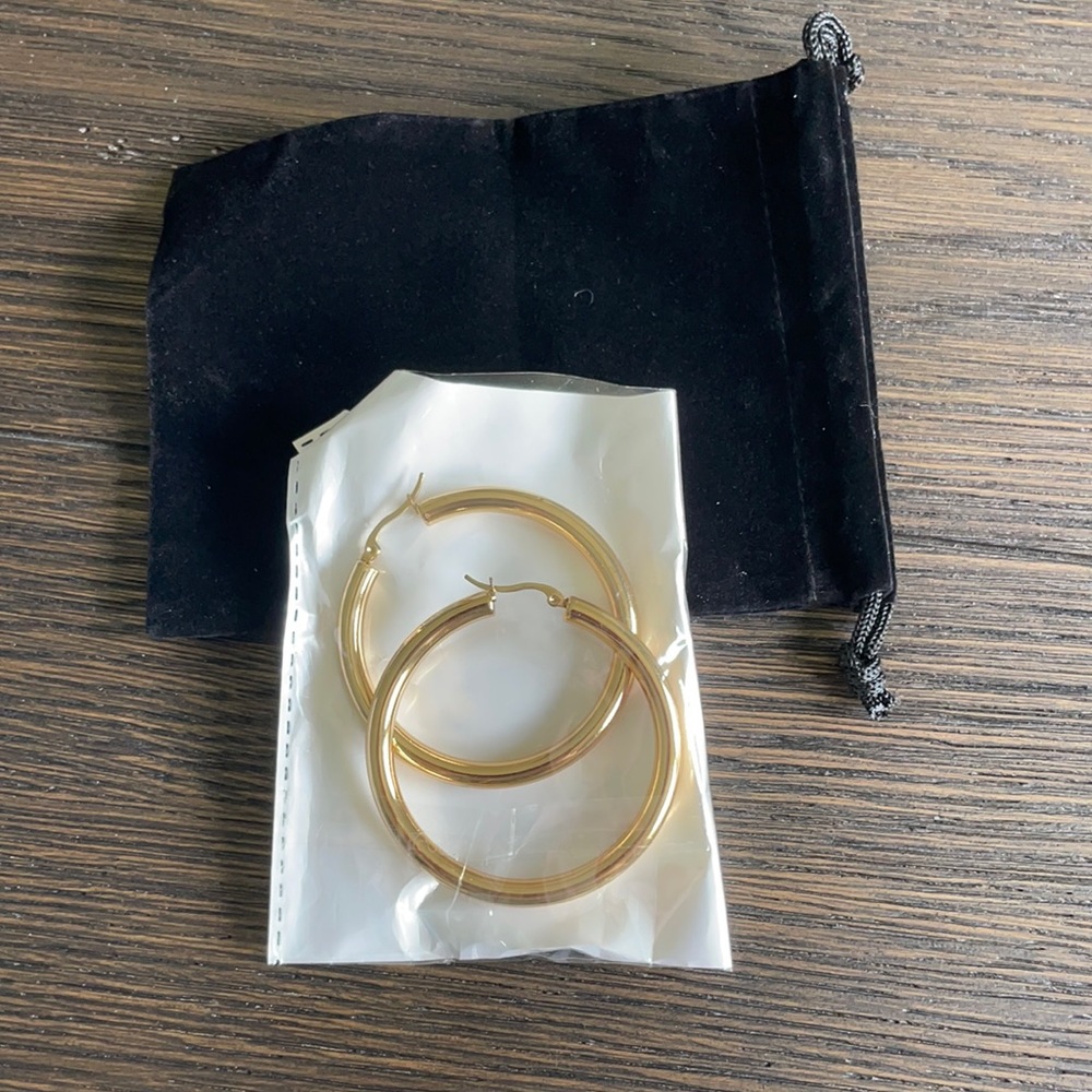 Gold hoop earrings